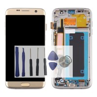 Écran Super Amoled Samsung Galaxy S7 Edge SM-G935F, G935FD Avec Châssis Or
